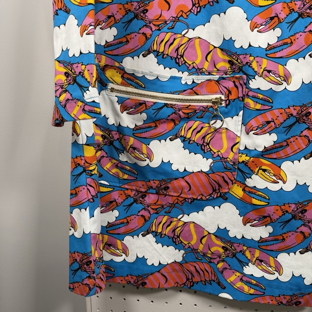 Nooworks Chore Coat Krista Perry‎ Lobster Dream Size XL NWT Neon Whimsy Zipper - Picture 3 of 15